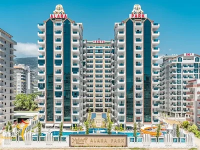 Zespół mieszkaniowy Furnished 1+1 apartments in Yekta Alara Park complex.