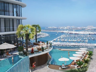 Wohnanlage New high-rise residence Seahaven Tower B with a swimming pool and a health center, Dubai Marina, Dubai, UAE
