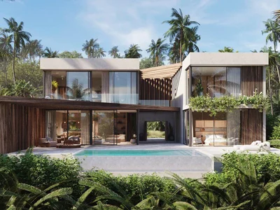 Zespół mieszkaniowy New complex of villas with swimming pools, terraces and sea views, Samui, Thailand