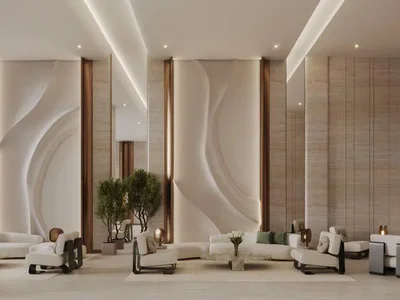 Wohnanlage New Starlight Residence with a swimming pool, lounge areas and a co-working space, Al Jaddaf, Dubai, UAE