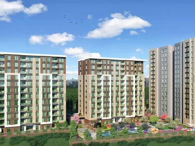 Zespół mieszkaniowy Residential complex with a swimming pool and a fitness center close to universities and E-5 highway, Istanbul, Turkey