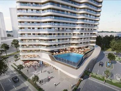 Residential complex New high-rise residence with swimming pools and a green area close to the coast, Izmir, Turkey