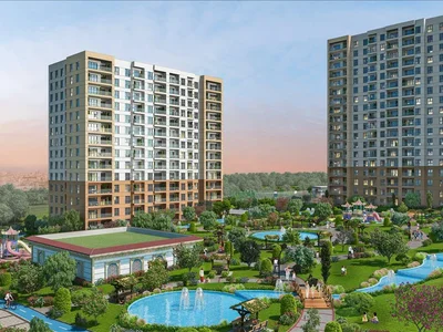 Zespół mieszkaniowy New residence with a swimming pool, green areas and a tennis court, Istanbul, Turkey