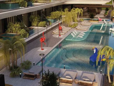 Wohnanlage Residence Miami 2 with swimming pools and a green area close to Dubai Marina, Jumeriah Village Triangle, Dubai, UAE