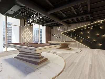 Wohnanlage New high-rise residence Me Do Re 2 with swimming pools close to a golf club and a British school, in JLT, Dubai, UAE