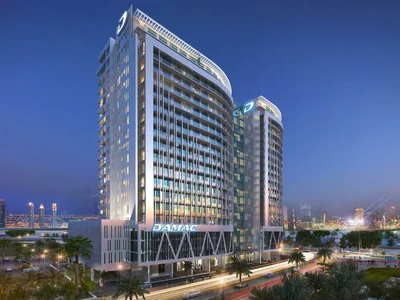 Wohnanlage Luxury residence Majestine with a swimming pool and gardens in the center of Business Bay, Dubai, UAE