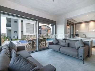 Cottage village New Triplex Villas 4+1 in Kadriye, Belek with private pool, furniture, and appliances