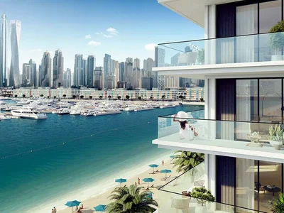 Wohnanlage New apartments with views of the sea, marina and large park, in Beach Mansion complex with private beach, Beachfront area, Dubai, UAE