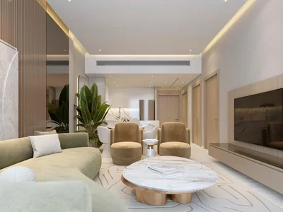 Complejo residencial New complex of furnished apartments Ananda Residences with a swimming pool and sports grounds, Motor City, Dubai, UAE