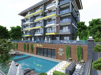 Complexe résidentiel Modern low-rise residence with swimming pools at 750 meters from the sea, Kestel, Turkey