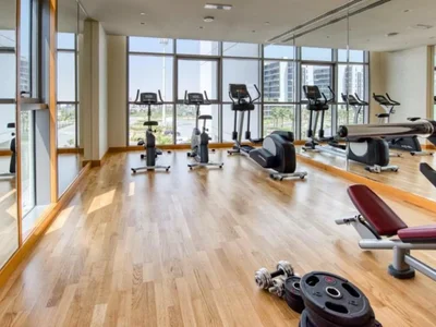 Wohnanlage Premium residence Orchid with a swimming pool and a spa center in the prestigious area of Damac Hills, Dubai, UAE