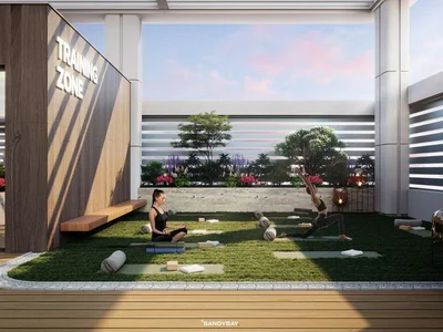 Complejo residencial New Tivano Residence with swimming pools and lounge areas near the beach, Dubai Islands, Dubai, UAE