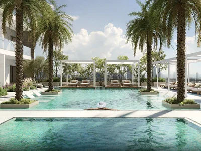 Zespół mieszkaniowy New 1WOOD Residence 2 with swimming pools and a clubhouse close to the key landmarks, JVC, Dubai, UAE