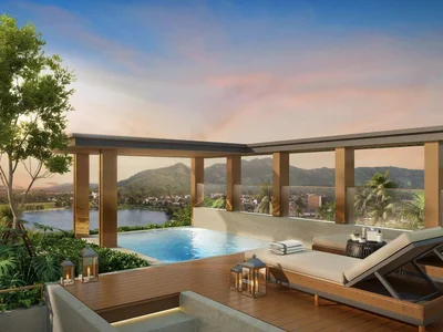 Zespół mieszkaniowy New guarded complex of villas with swimming pools and roof-top jacuzzis at 400 meters from Bang Tao Beach, Phuket, Thailand