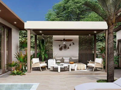Zespół mieszkaniowy New residential complex of furnished villas with pools in Maret, Samui, Thailand