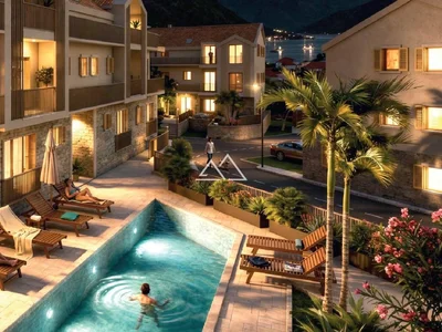 Wohnanlage Modern residential complex in Risan Bay of Kotor