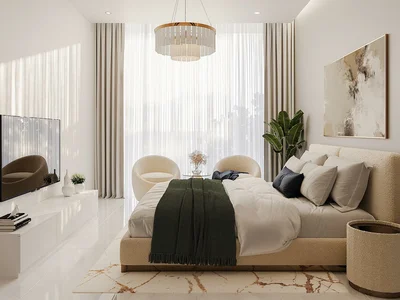 Complexe résidentiel High-rise residential complex with city views, close to the highway, Majan, Dubai, UAE