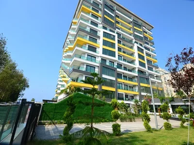 Zespół mieszkaniowy Furnished 2+1 apartment in Konak Seaside Tower complex on the first coastline.