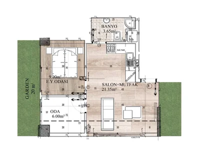Жилой комплекс Квартира 2+1 в центре Анталии по низкой цене!