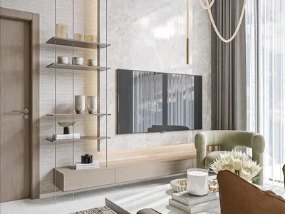Zespół mieszkaniowy New Provenza Residences with a roof-top swimming pool and a panoramic view in the prestigious area of JVC, Dubai, UAE