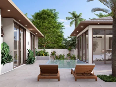 Zespół mieszkaniowy New residential complex of furnished villas with pools in Maret, Samui, Thailand