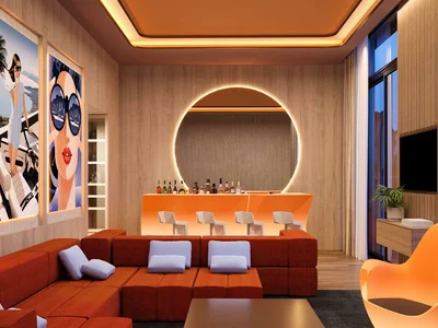 Complexe résidentiel Residential complex with its own beach, restaurants and party clubs, The World Islands, Dubai, UAE