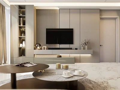 Wohnanlage New project Samana Hills South with swimming pools, a wellness center and gardens close to a highway, Dubai South, Dubai, UAE