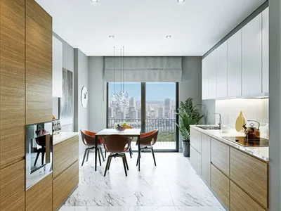 Wohnanlage New residence with a swimming pool and green areas near a metro station, Istanbul, Turkey