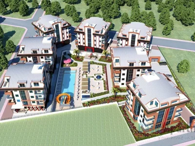 Dzielnica mieszkaniowa Luxury apartments in Novita konaklari complex in Oba