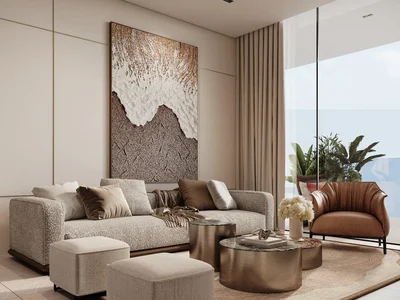 Complexe résidentiel New V-Suites Residence with swimming pools, a wellness center and co-working spaces, 2 minutes away from the canal, Business Bay, Dubai, UAE