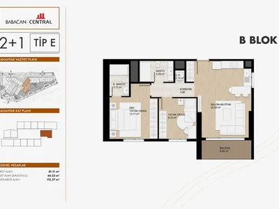 Wohnanlage Apartment in the luxurious Babacan Central complex.