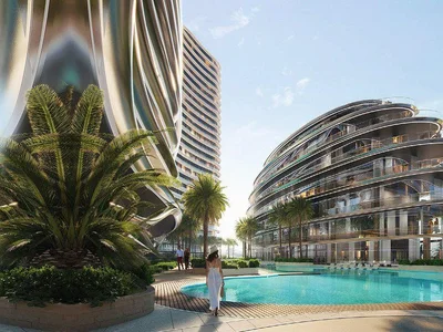 Complexe résidentiel New Aquarise Residence with a swimming pool, co-working spaces and panoramic views close to Dubai Canal and Downtown Dubai, Business Bay