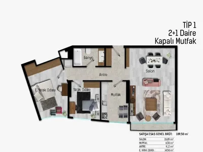 Wohnanlage Two bedroom apartment near the financial center.