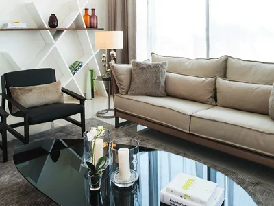 Complexe résidentiel Golf Town residential complex with golf course, tennis courts and swimming pool, DAMAC Hills, Dubai, UAE