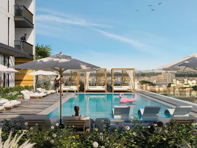 Жилой комплекс The Portman с бассейном и зонами отдыха недалеко от Бурдж-Халифа и Дубай Марина, JVC, Дубай, ОАЭ