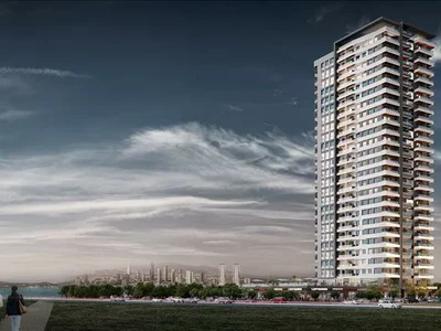 Residential complex New residence with a swimming pool at 300 meters from a metro station, Izmir, Turkey