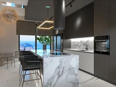 Zespół mieszkaniowy New complex of villas with swimming pools and panoramic views close to the sea and the city center of Alanya, Turkey