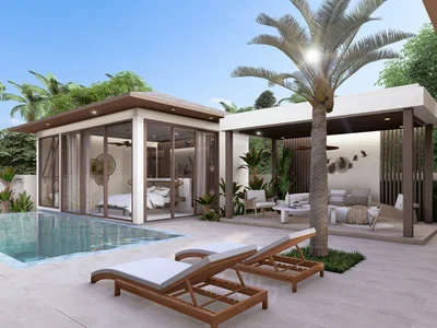Zespół mieszkaniowy New residential complex of furnished villas with pools in Maret, Samui, Thailand