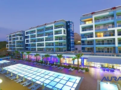 Complejo residencial Furnished 1+1 apartment in the Aura Blue complex, 350 meters from the sea.