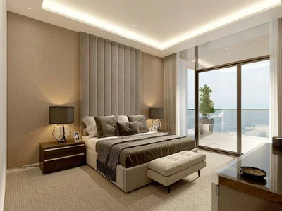Complexe résidentiel New high-rise residence Seahaven Tower C with a swimming pool and a lounge area, Nad Al Sheba 1, Dubai, UAE