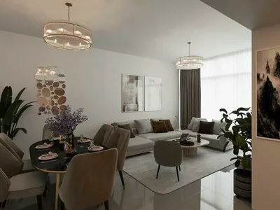 Zespół mieszkaniowy New Violet Tower Residence with a swimming pool and a lounge area close to Dubai Marina and Downtown Dubai, JVC, Dubai, UAE
