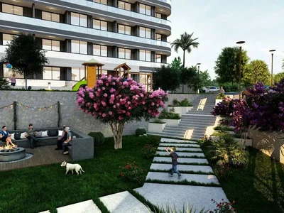 Wohnanlage Residential complex with swimming pool, parking, barbecue area, Kocahasanli, Mersin, Turkey