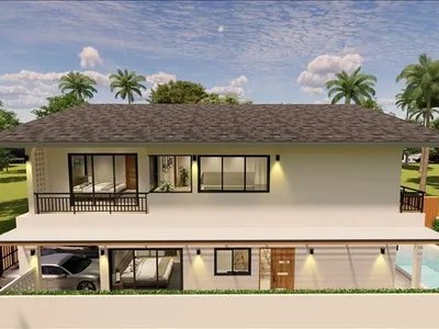 Complexe résidentiel Complex of two furnished townhouses with swimming pools, Maenam, Samui, Thailand