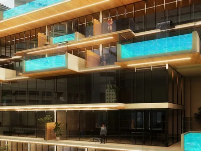 Complexe résidentiel New Sky Living Residence with a swimming pool and a gym, JVC, Dubai, UAE