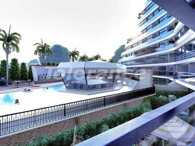 Complexe résidentiel Nouveaux appartements 1+1, 4+1 du développeur à Altıntaşе, Antalya en versements avec vue sur la mer