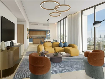 Wohnanlage New residence Design Quarter with a two-level swimming pool and green areas close to highways, Design District, Dubai, UAE