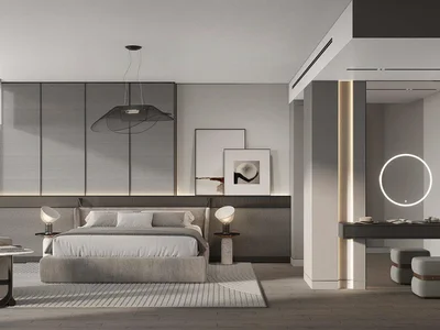 Wohnanlage Apartments in the new high-rise Parkway residence with swimming pools 5 minutes from Burj Khalifa in the Meydan Horizon area, Dubai