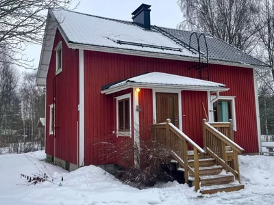 The quiet comfort of small towns. In Finland, a wooden house is on sale for €23,500