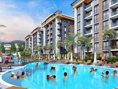 Zespół mieszkaniowy New residence with a swimming pool and an water park close to the beach and golf courses, Antalya, Turkey