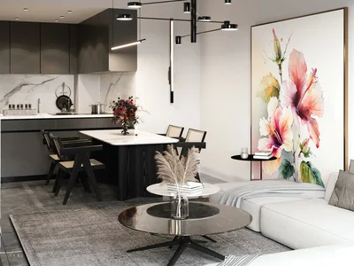 Wohnanlage New high-rise residence Lilium Tower with a swimming pool in the prestigious area of JVT, Dubai, UAE